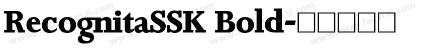 RecognitaSSK Bold字体转换